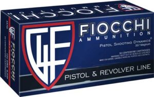 FIOCCHI 357 MAG 125GR JHP - 50RD 20BX/CS