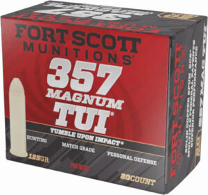 FORT SCOTT 357 MAG 125GR TUI - SOLID COPPER 20RD 25BX/CS