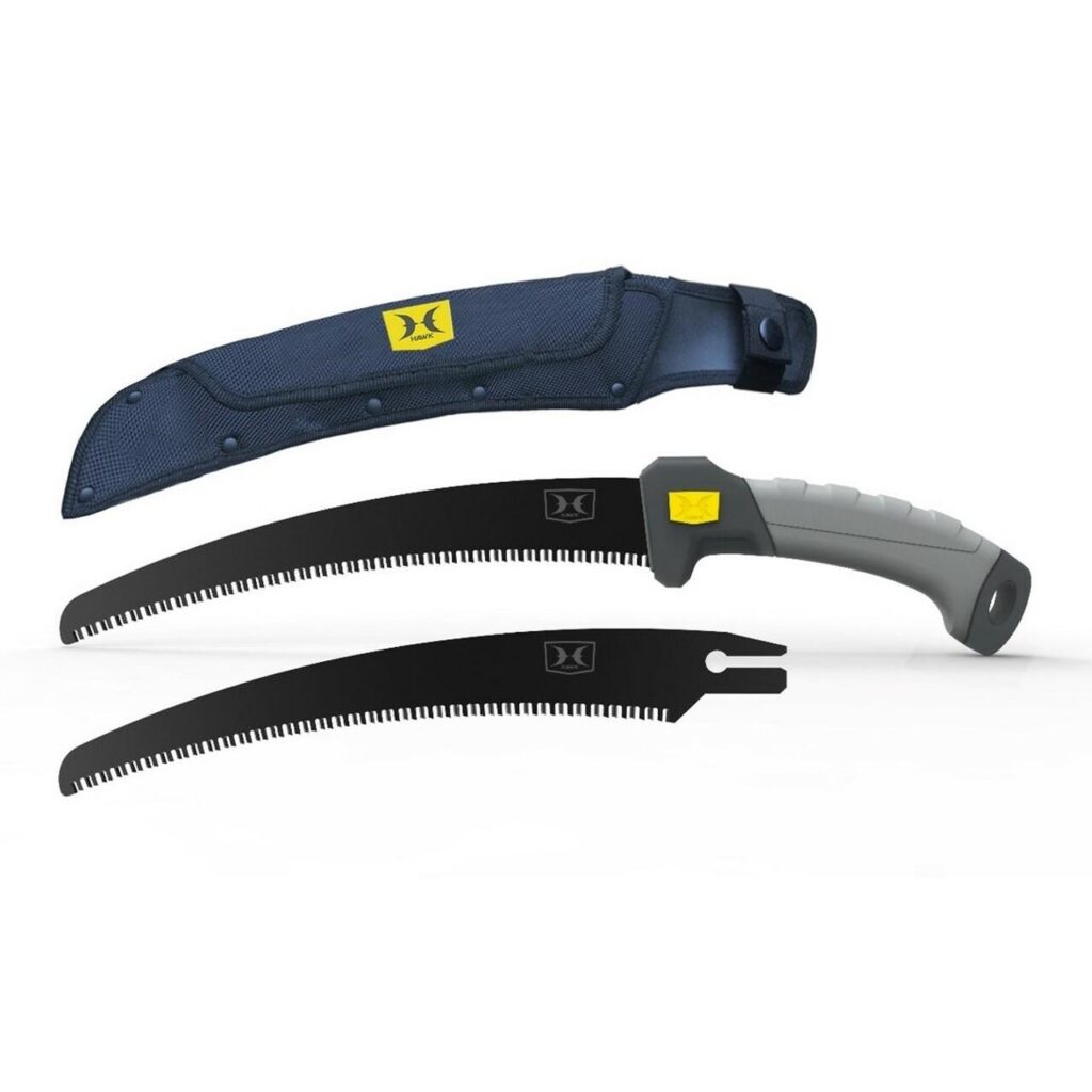 GSM Hawk Pruning Saw 11" Carbon Steel Blade w/ Nylon Sheath Replaceable Blade